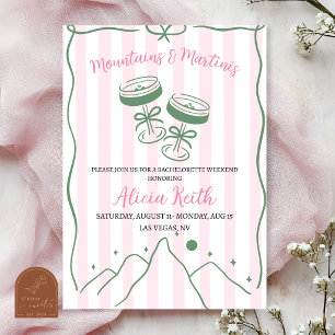 Invitación Despedida de soltera Montaña dibujada a mano y mar