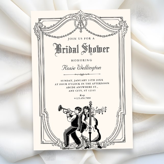 Invitación Despedida de soltera musical vintage (Subido por el creador)