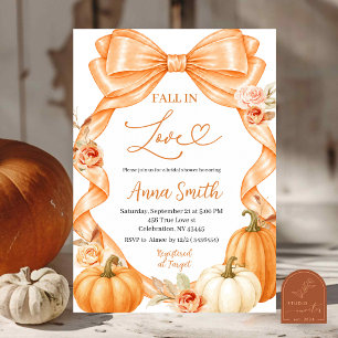 Invitación Despedida de soltera Naranja de Otoño Enamorarse