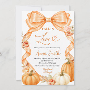 Invitación Despedida de soltera Naranja de Otoño Enamorarse