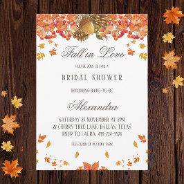 Invitación Despedida de Soltera Otoñal Rústica para Enamorars