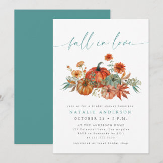 Invitación Despedida de soltera Otoño de Calabaza Caprichosa