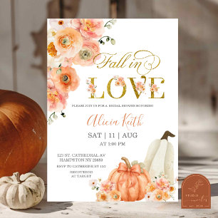 Invitación Despedida de Soltera Otoño Floral Enamorada