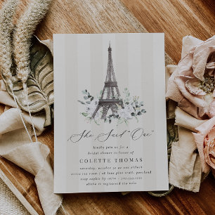 Invitación Despedida de soltera Paris Bloom Torre Eiffel