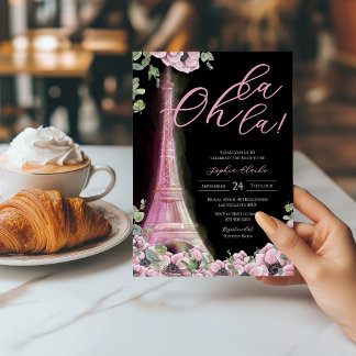 Invitación Despedida de soltera Parisina Oh La La
