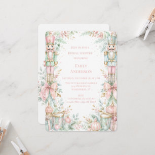 Invitación Despedida de soltera Pastel Cascanueces Navidad