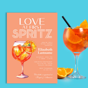 Invitación Despedida de Soltera Peach Love at First Spritz