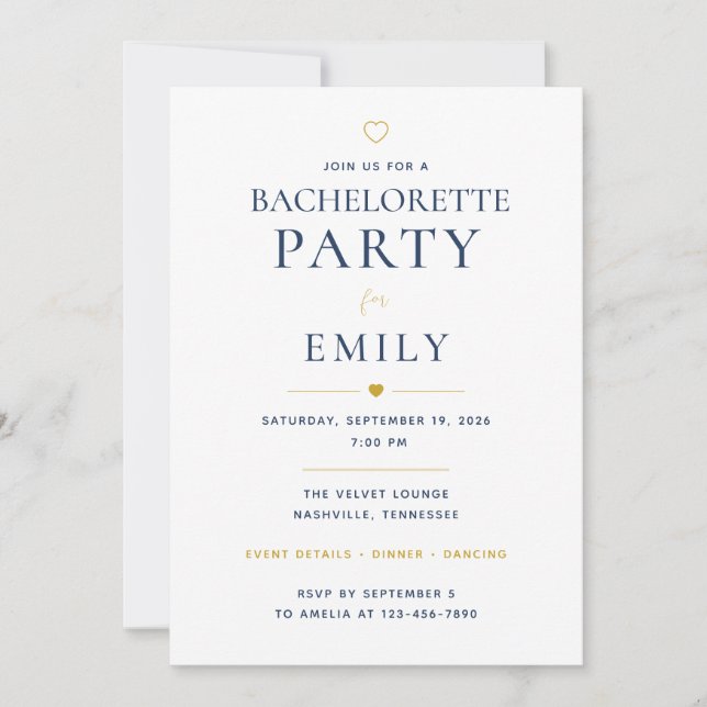 Invitación Despedida de soltera personalizada (Anverso)