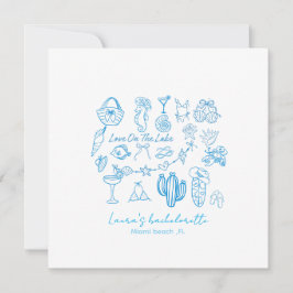 Invitación despedida de soltera personalizada en la playa Amo