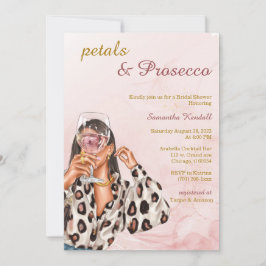 Invitación Despedida de soltera Pétalos y Prosecco