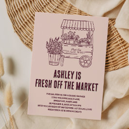 Invitación Despedida de soltera Pink Fresh Off the Market