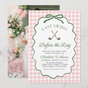 Invitación Despedida de soltera Pink Golf Último Swing Antes