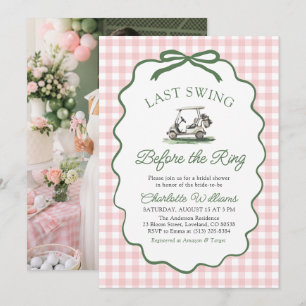 Invitación Despedida de soltera Pink Golf Último Swing Antes