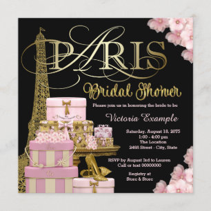 Invitación Despedida de soltera Pink Paris