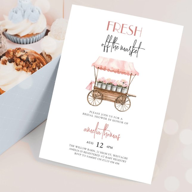 Invitación Despedida de Soltera Pink She's Off Market Farmers (Subido por el creador)