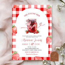 Despedida de soltera Red Gingham Strawberry Summer