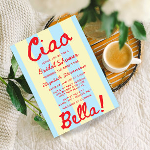 Invitación Despedida de soltera retro con letra a mano puesta