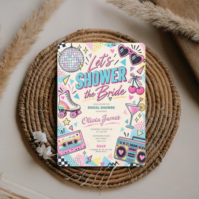 Invitación Despedida de soltera retro de los 80 (Subido por el creador)