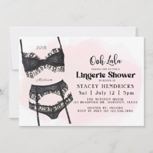 Invitación Despedida de soltera, Ropa interior, Ooh La la