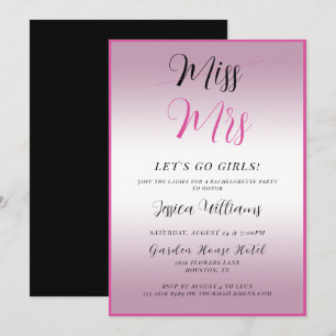 Invitación Despedida de soltera rosa
