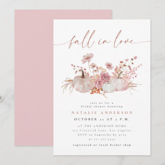 Invitación Despedida de Soltera Rosa Amor Otoñal