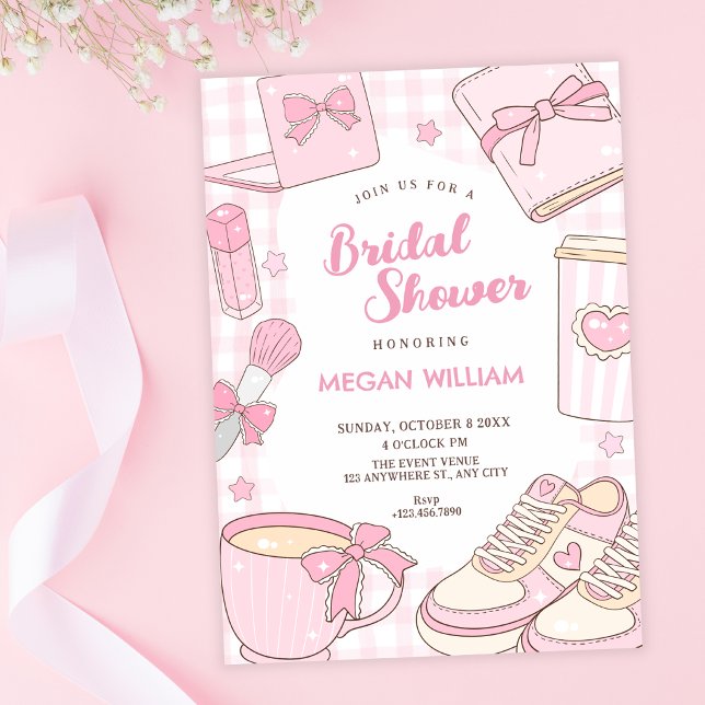 Invitación Despedida de soltera rosa femenina (Subido por el creador)