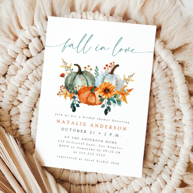 Invitación Despedida de Soltera Rústica Boho Chic de Calabaza (Subido por el creador)