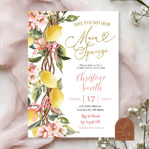 Invitación Despedida de soltera Squeeze Main con limonada ros