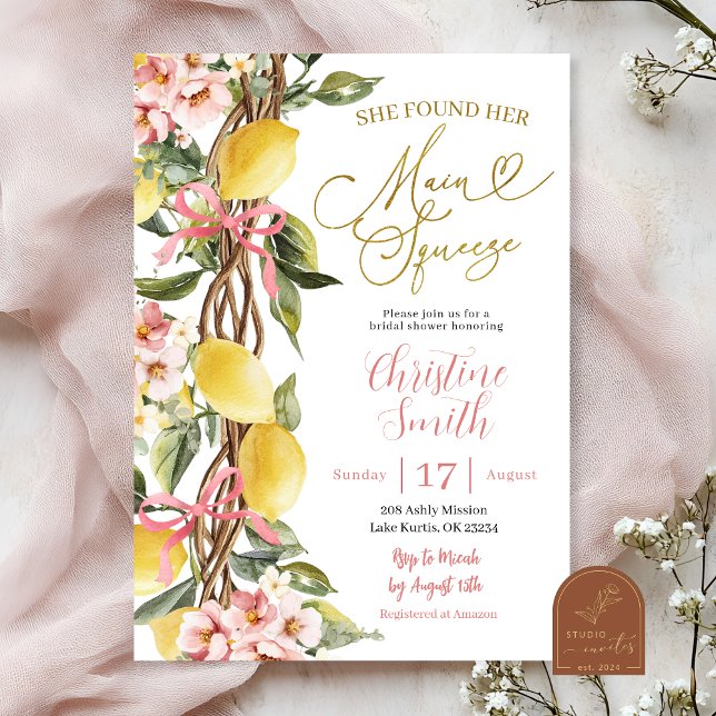 Invitación Despedida de soltera Squeeze Main con limonada ros (Subido por el creador)