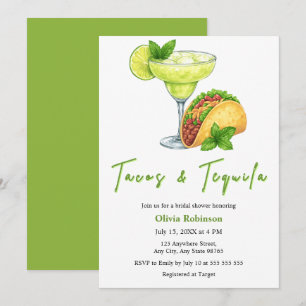 Invitación Despedida de soltera Tacos y Tequila Margarita