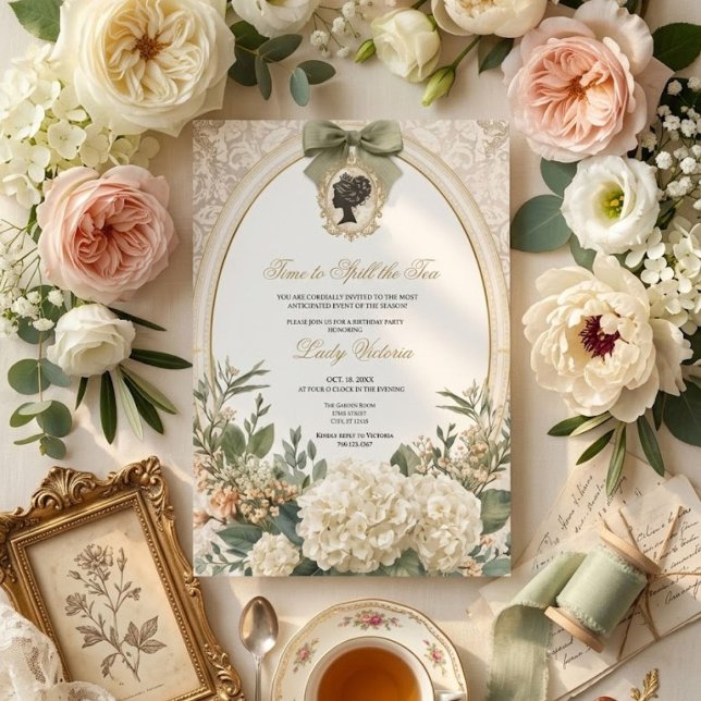 Invitación Despedida de Soltera Tea Party | Es Hora de Revela (Subido por el creador)