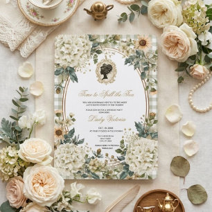 Invitación Despedida de Soltera Tea Party Hora de Revelar l