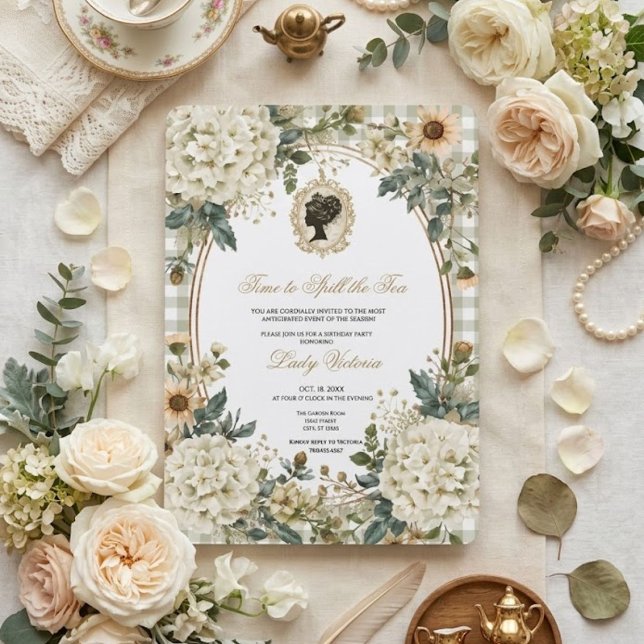 Invitación Despedida de Soltera Tea Party | Hora de Revelar l (Subido por el creador)