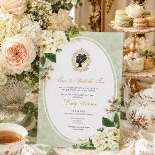 Invitación Despedida de Soltera Tea Party Hora de Revelar l