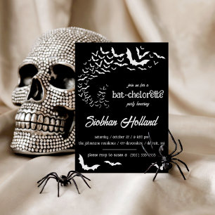 Invitación Despedida de soltera temática de Halloween con mur