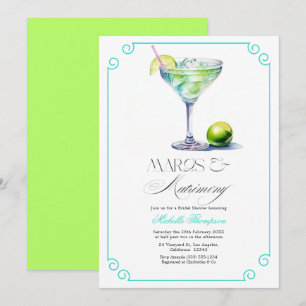 Invitación Despedida de soltera Turquesa y Lima Margs & Matri