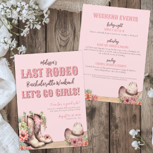 Invitación Despedida de soltera vaquera