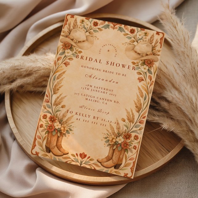 Invitación Despedida de soltera vaquera rústica (Subido por el creador)