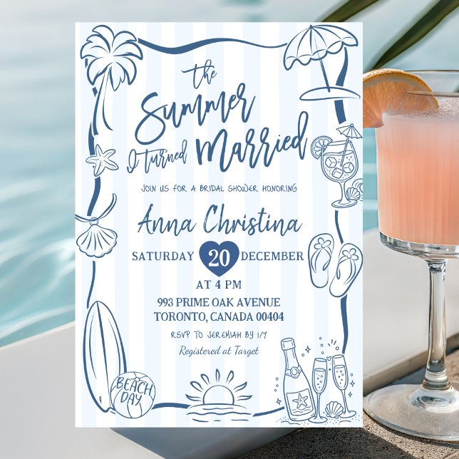 Invitación Despedida de soltera veraniega extravagante (Subido por el creador)
