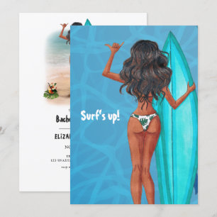 Invitación Despedida de soltera veraniega rústica en la playa