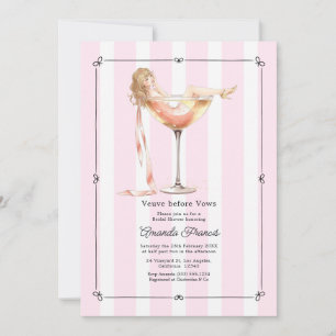 Invitación Despedida de Soltera Veuve Before Vows con Champán
