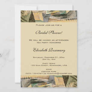 Invitación Despedida de soltera vintage, colores tonos tierra