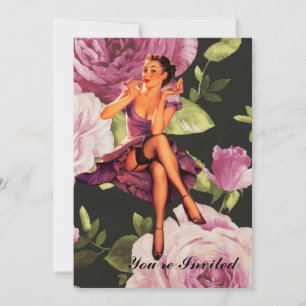 Invitación Despedida de soltera Vintage Floral para la Novia