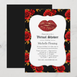 Invitación Despedida de soltera virtual Floral Gothic