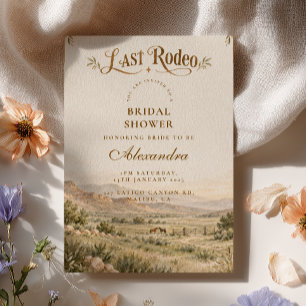 Invitación Despedida de soltera Watercolor Ranch Last Rodeo