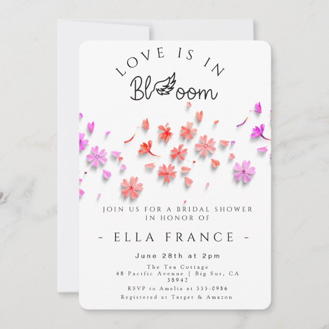 Invitación Despedida de soltera Wildflower Love Is in Bloom (Anverso)