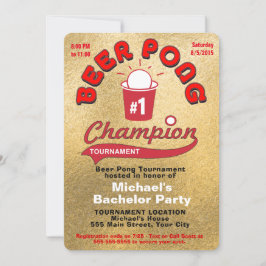 Invitación Despedida de soltero Beer Pong