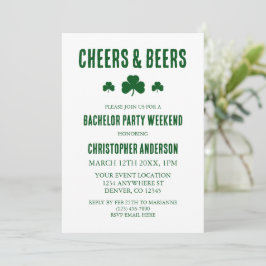 Invitación Despedida de soltero con Cheers y cervezas
