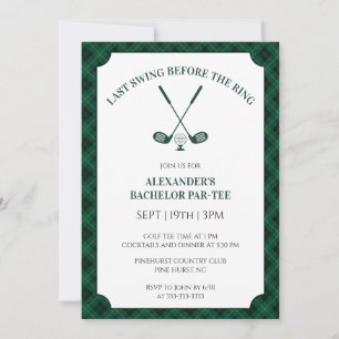 Invitación Despedida de soltero de golf