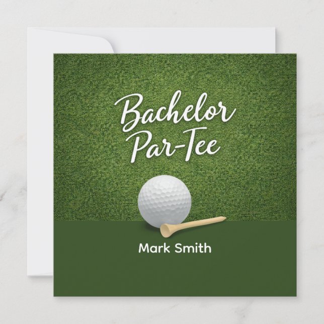 Invitación Despedida de Soltero de Golf en el Green  (Anverso)